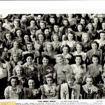 "Too Many Girls" with Lucille Ball in center front and Genevieve Grazis in center back 1940